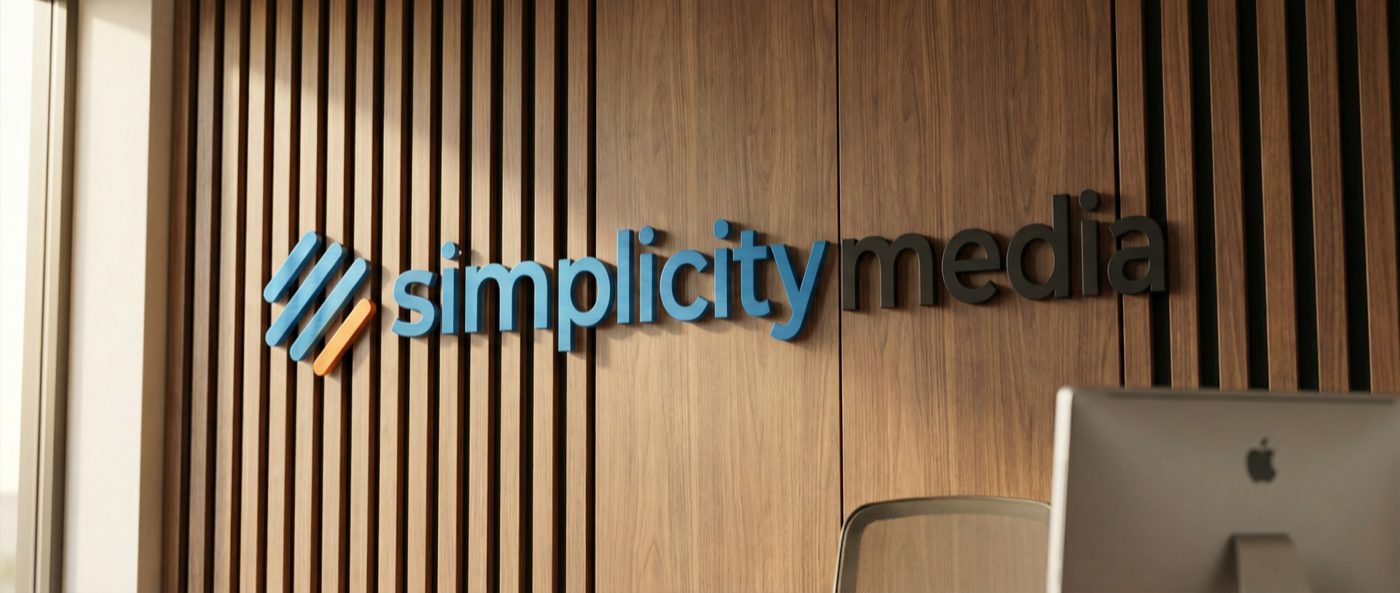 Simplicity Media office wall signage
