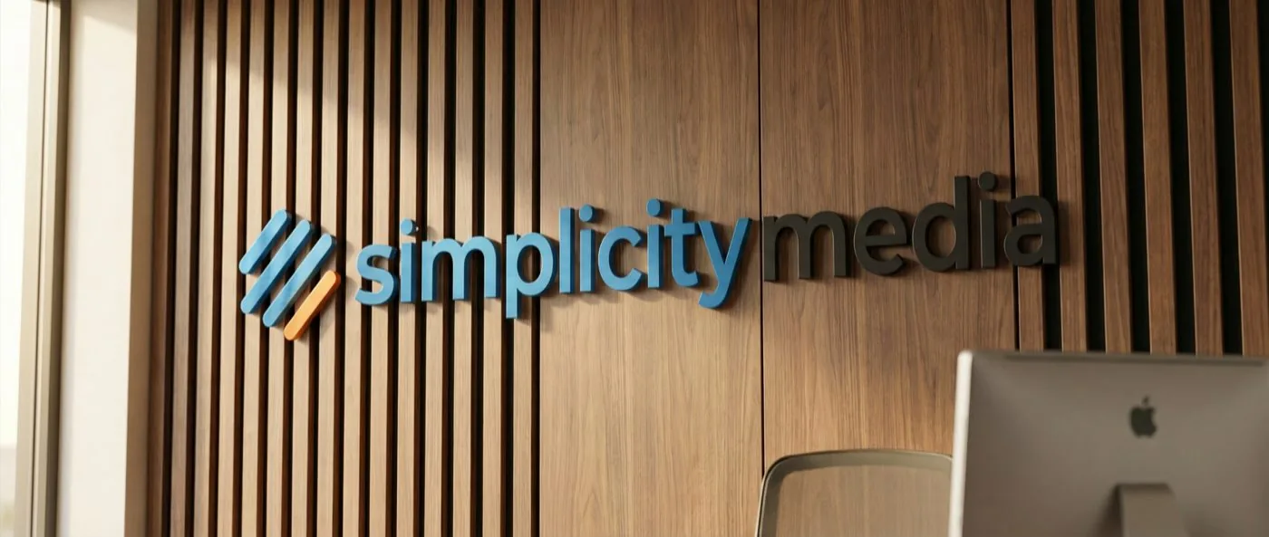 Simplicity Media office wall signage